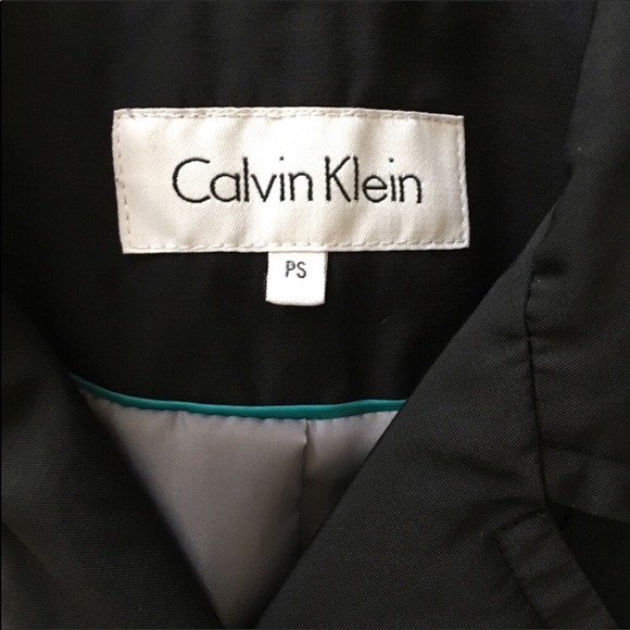 CALVIN KLEIN Classic Trench Coat in Black Small P - Picture 6 of 6